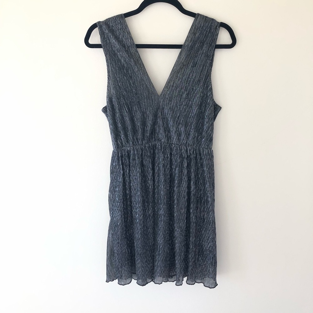 NWOT Metallic V-Neck Dress